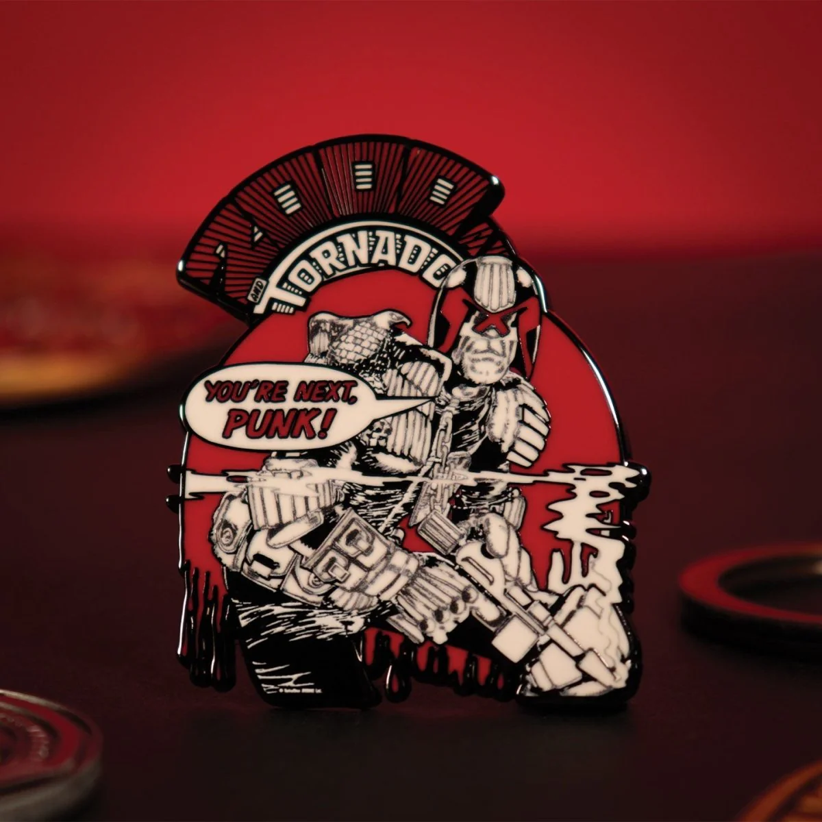 2000 AD Judge Dredd You’re Next Punk Pin Badge - Image 3