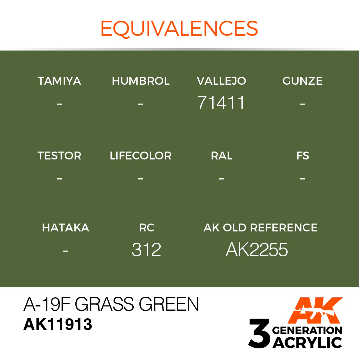 AK Interactive 3rd Gen Acrylic A-19f Grass Green (AK11913) - Image 2