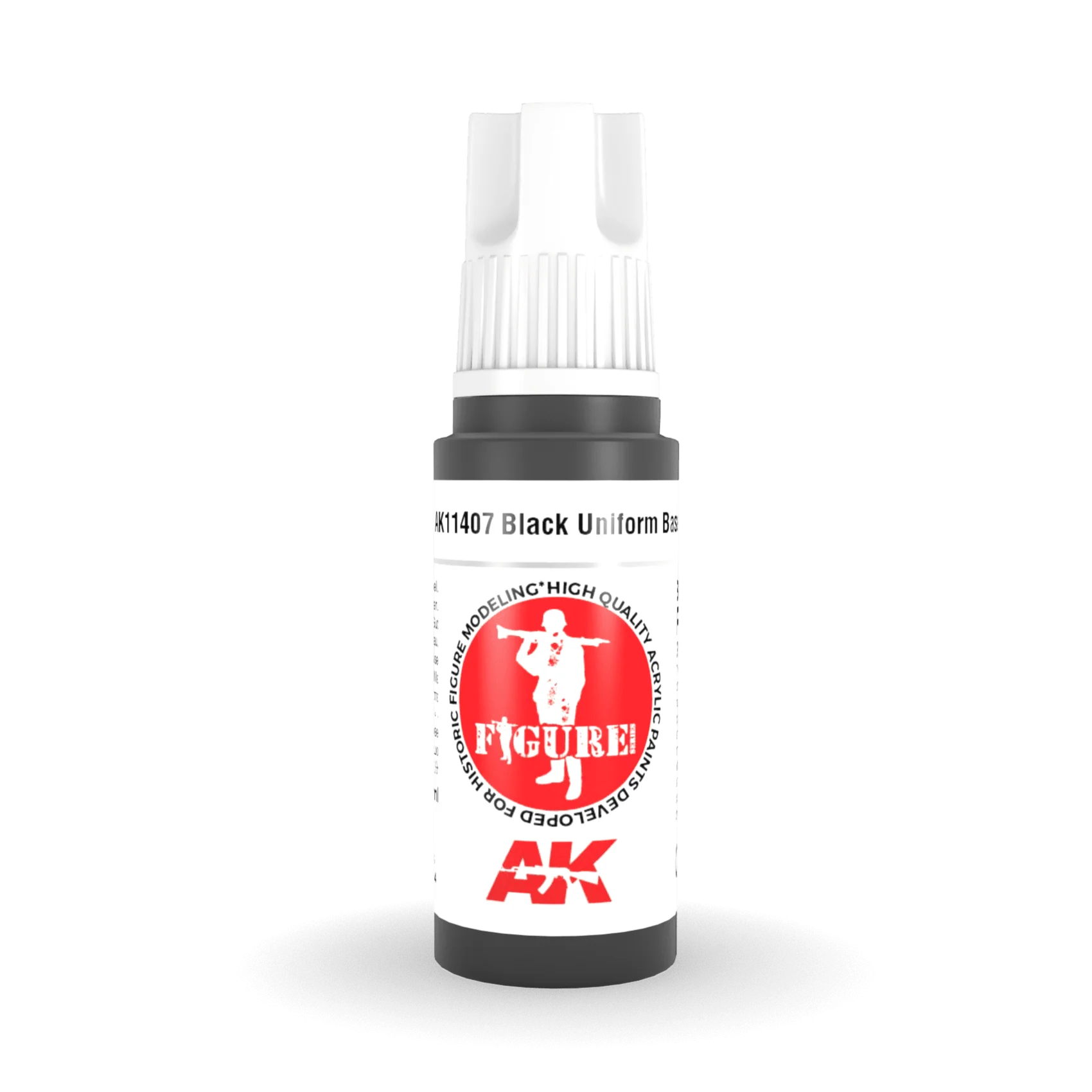 AK Interactive 3rd Gen Acrylic - Black Uniform Base 17ml (AK11407)