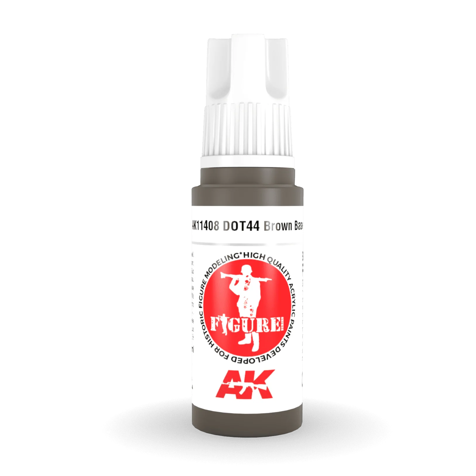 AK Interactive 3rd Gen Acrylic - Dot44 Brown Base 17ml (AK11408)