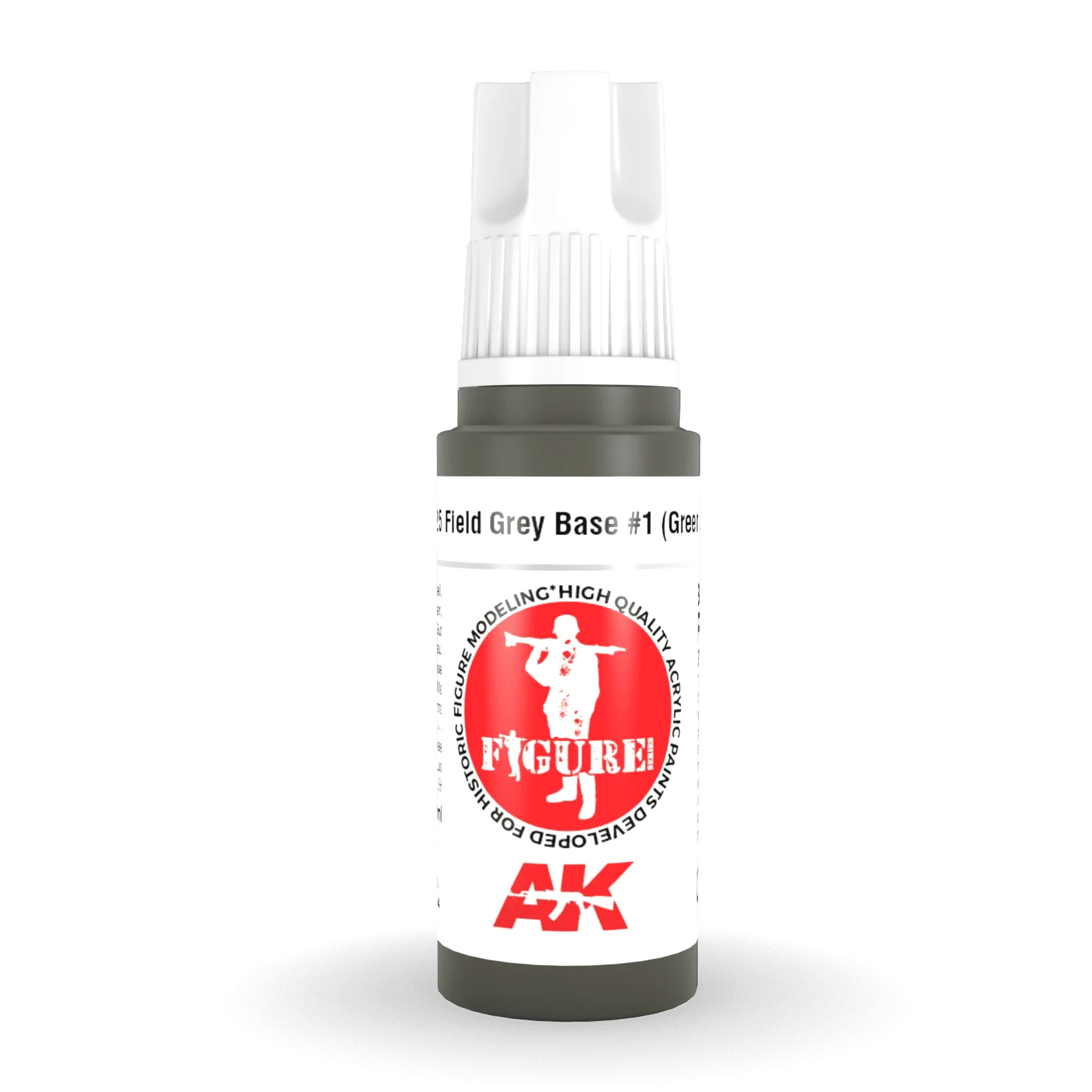 AK Interactive 3rd Gen Acrylic - Field Grey Base #1 (Green Uniform) 17ml (AK11425)