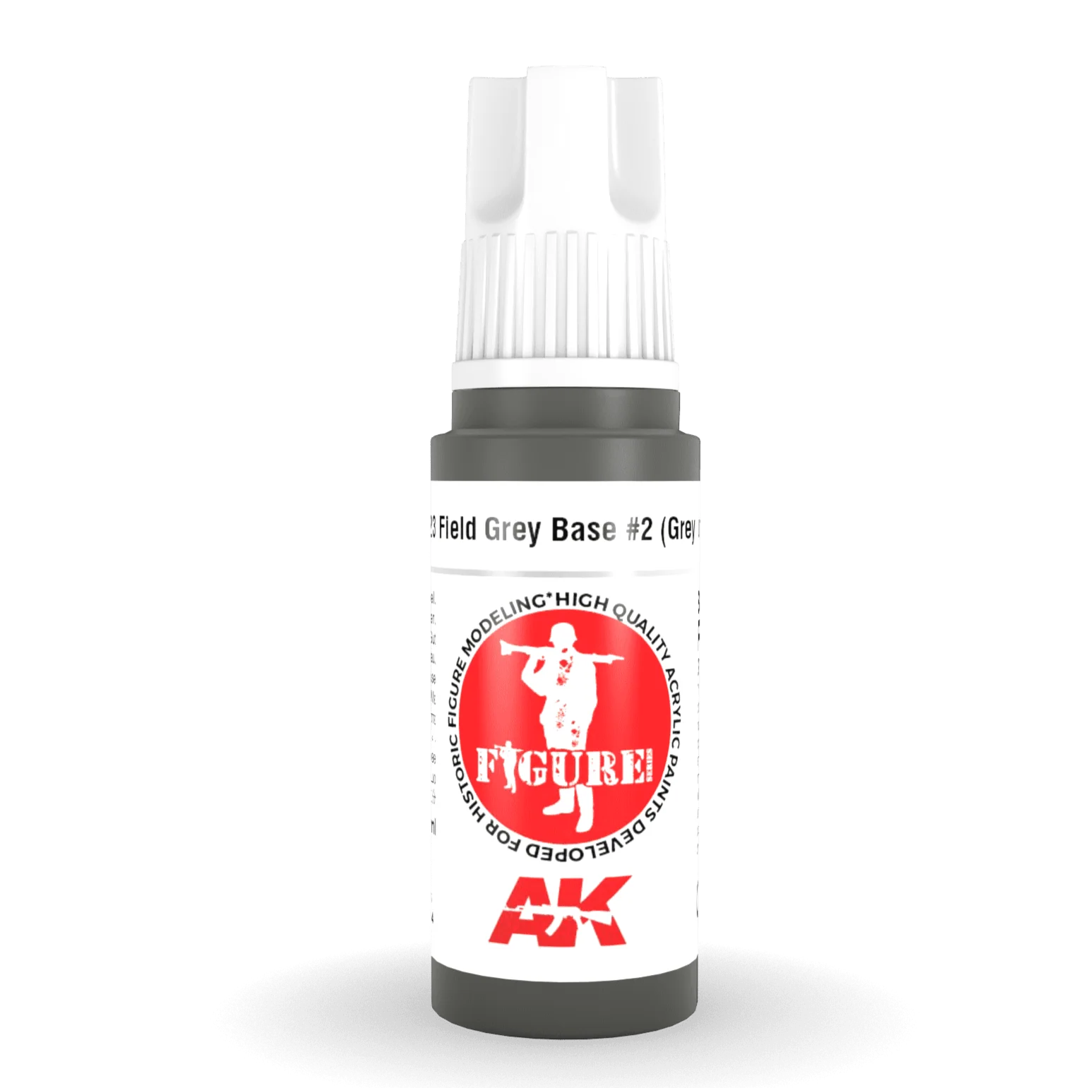 AK Interactive 3rd Gen Acrylic - Field Grey Base #2 (Grey Uniform) 17ml (AK11423)