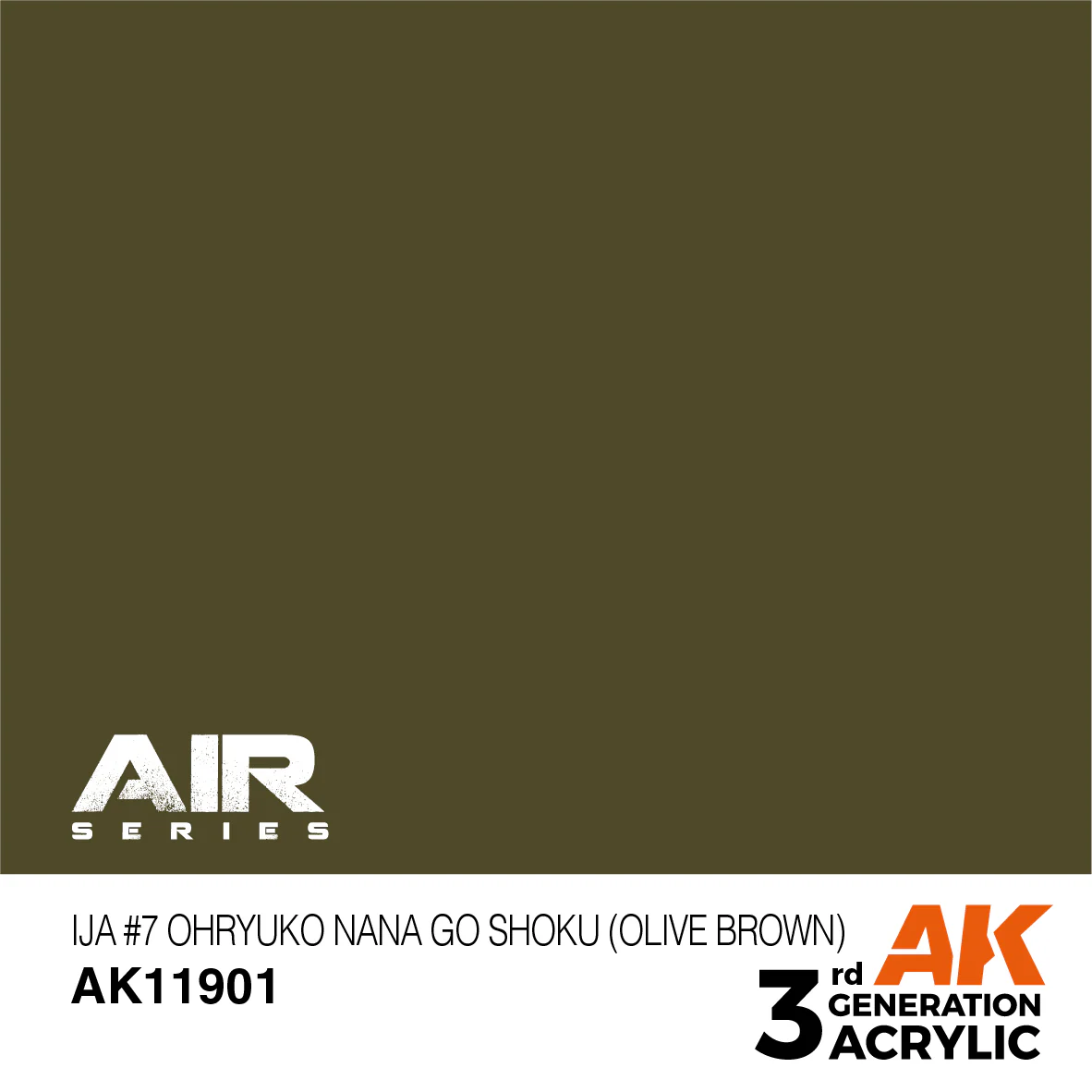 AK Interactive 3rd Gen Acrylic IJA #7 Ohryuko Nana Go Shoku (Olive Brown) (AK11901) - Image 2