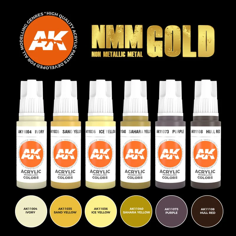 AK Interactive 3rd Gen Acrylic Non-Metallic Metal: Gold (AK11606) - Image 3
