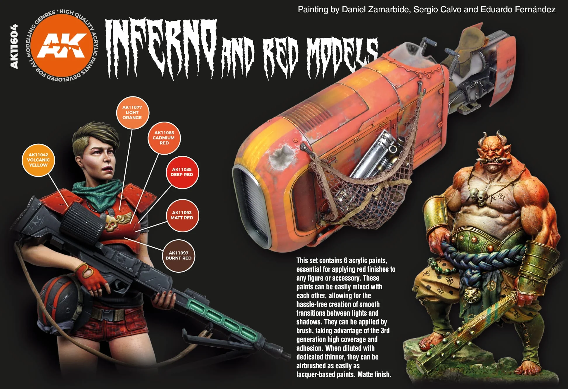 AK Interactive 3rd Gen Acrylics Inferno & Red Creatures Set (AK11604) - Image 2