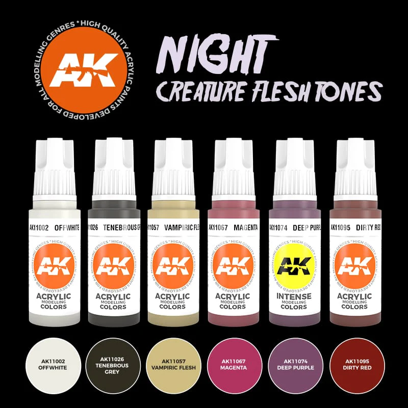 AK Interactive 3rd Gen Acrylics Night Creatures Flesh Tones Set (AK11602) - Image 3