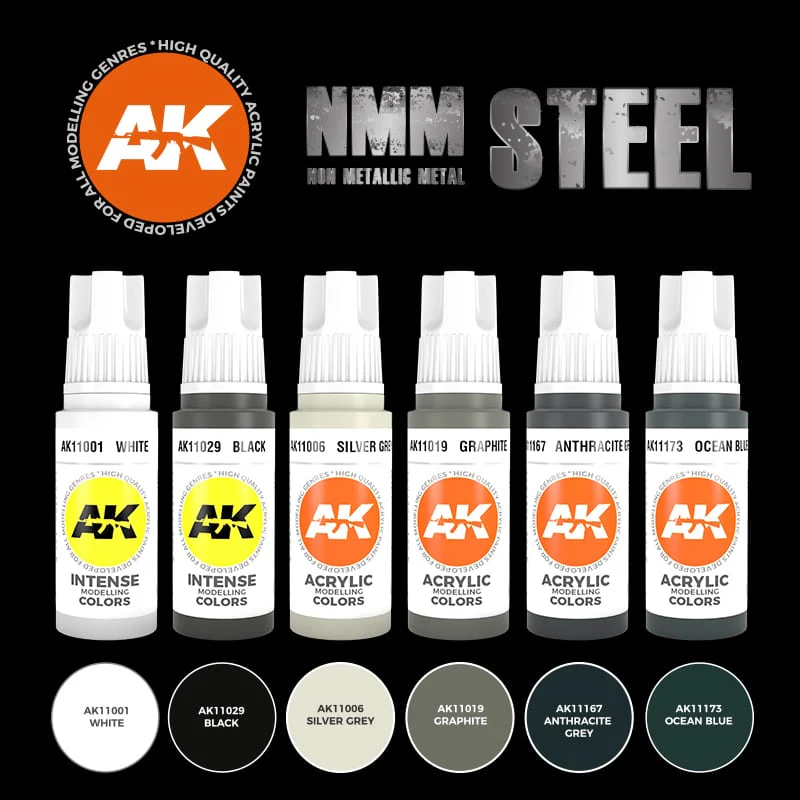 AK Interactive 3rd Gen Acrylics Non-Metallic Metal: Steel (AK11601) - Image 3