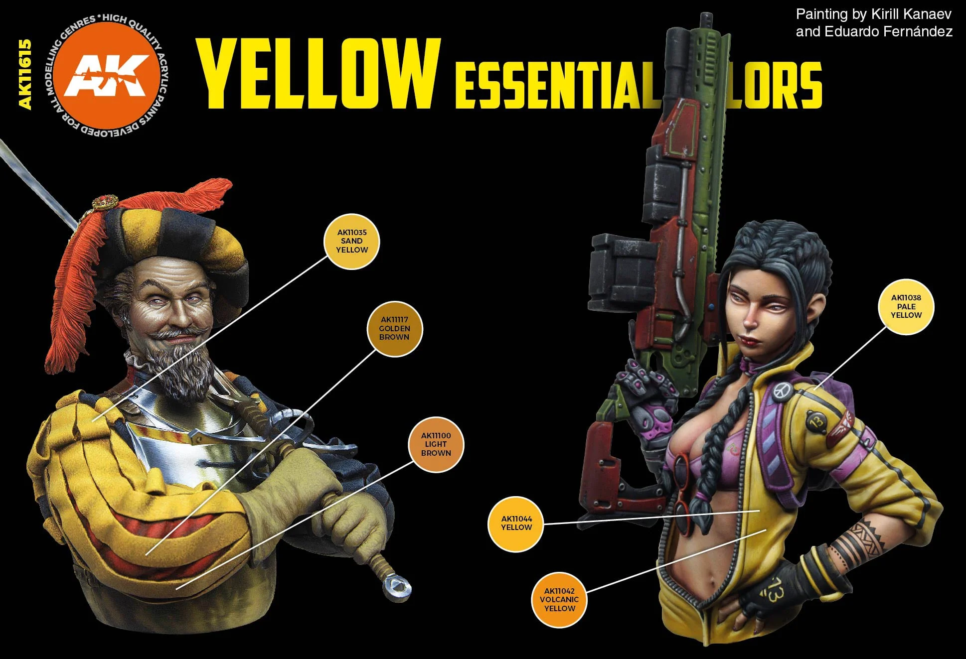 AK Interactive 3rd Genacrylic Yellow Essential Colors Set (AK11615) - Image 3