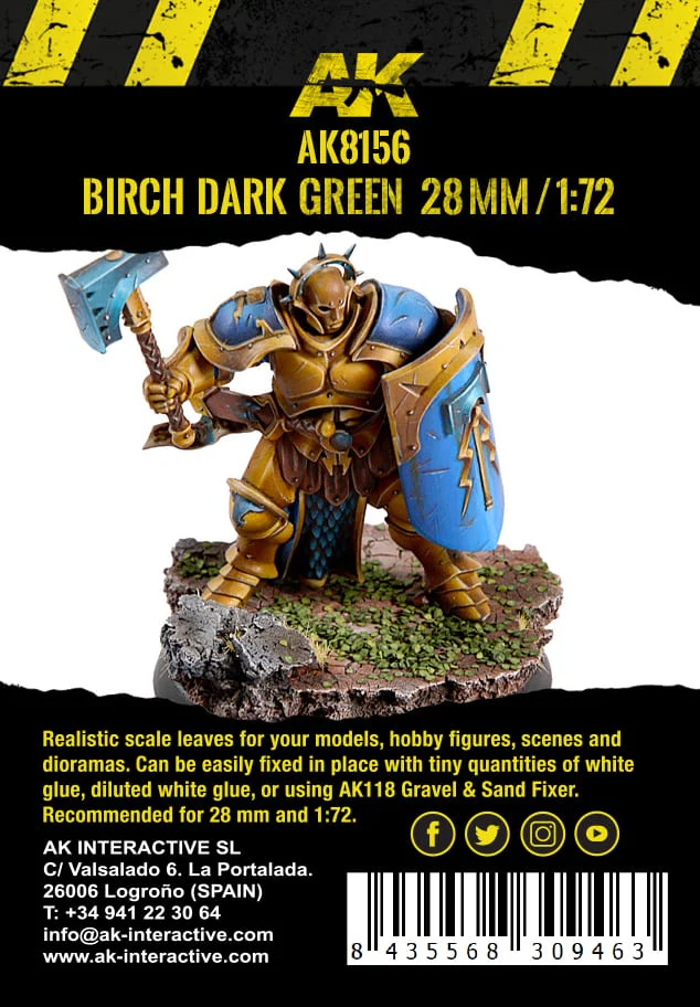 AK Interactive - Birch Dark Green Leaves 28 Mm. 1/72 Scale (AK8156) - Image 3