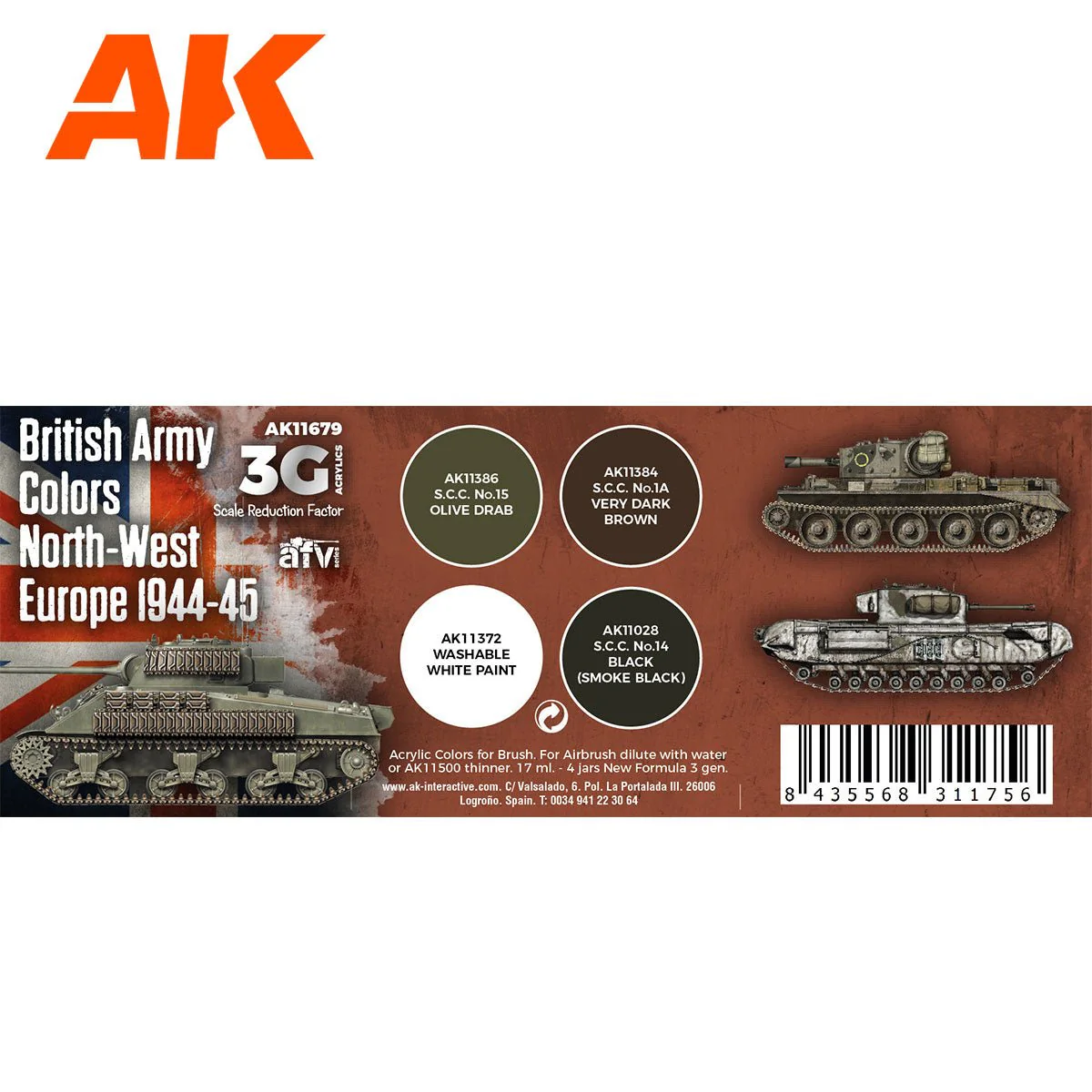AK Interactive - British Army Colors North-West Europe 1944-45 (AK11679) - Image 2