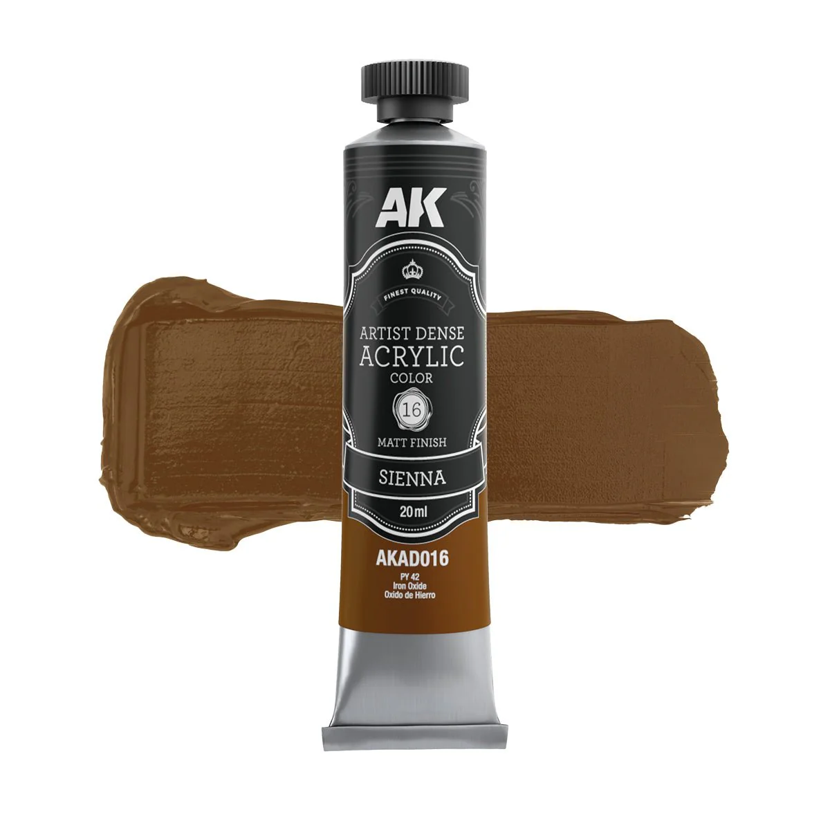AK Interactive Dense Acrylic Black & White Set (6 Tubes 20ml) (AKAD101) - Image 6