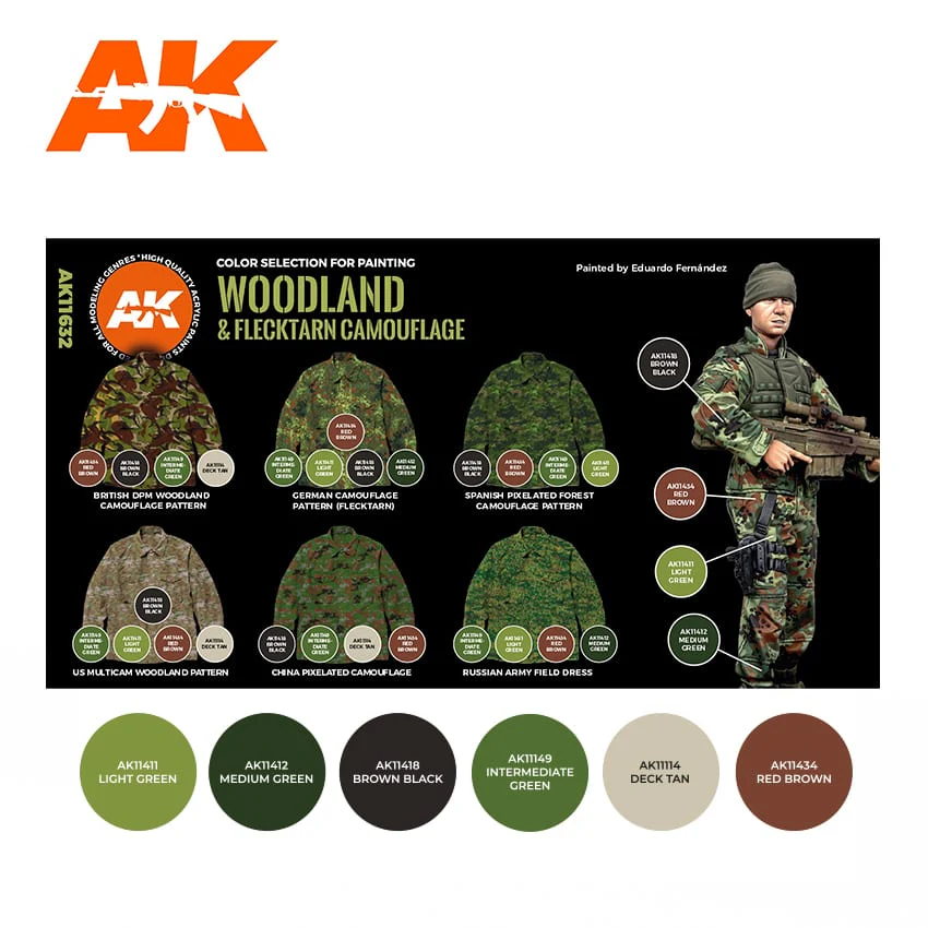 AK Interactive - Modern Woodland and Flecktarn Camouflages 3G (AK11632) - Image 2