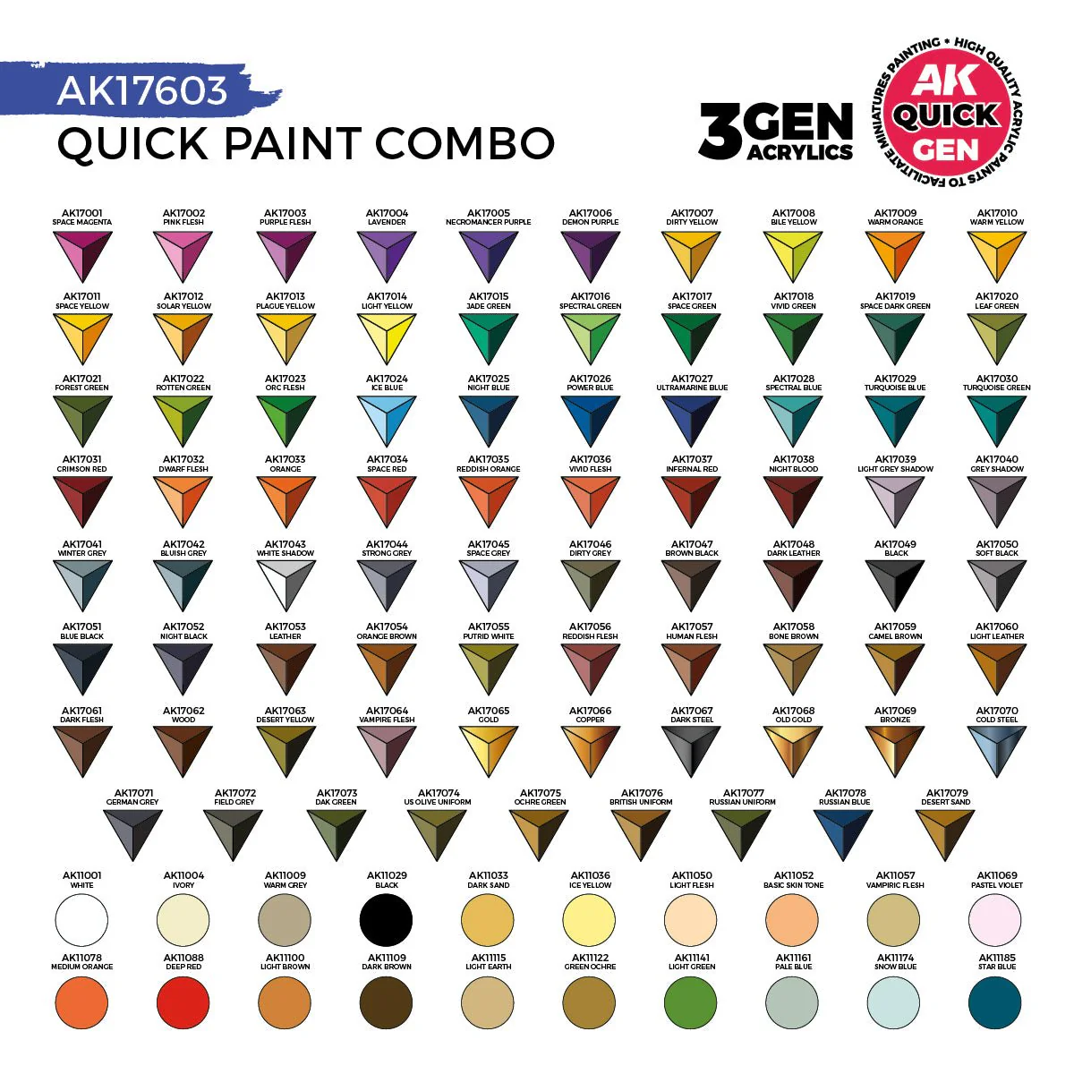 AK Interactive Quick Gen Paint Combo Set 100 Colors (AK17603) - Image 3