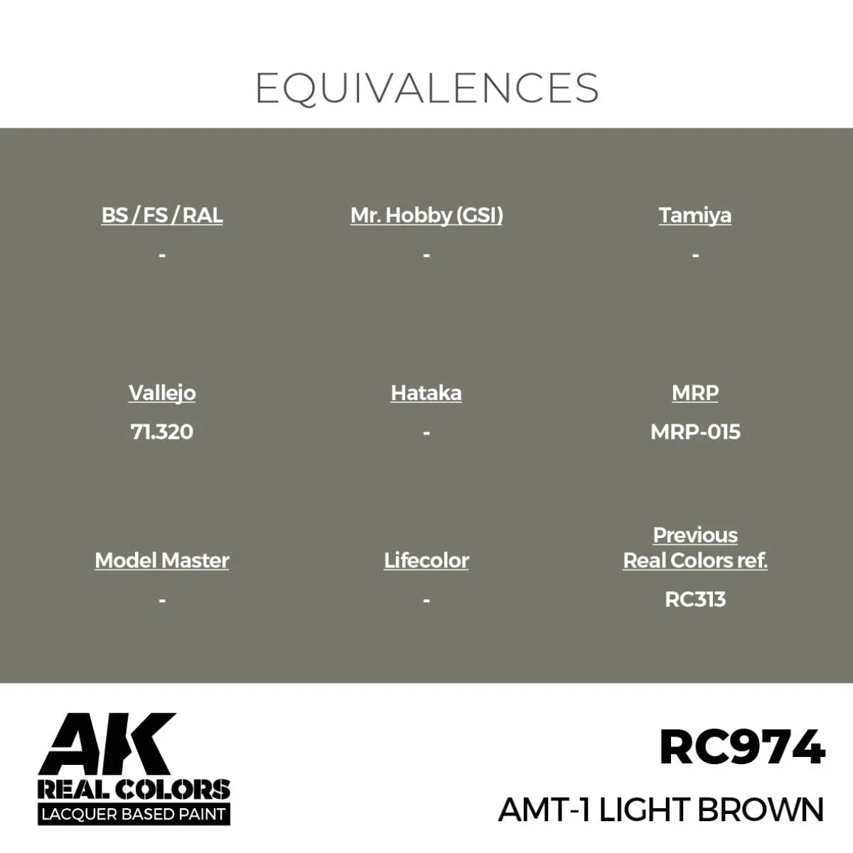 AK Interactive Real Colors - AMT-1 Light Brown (RC974) - Image 3