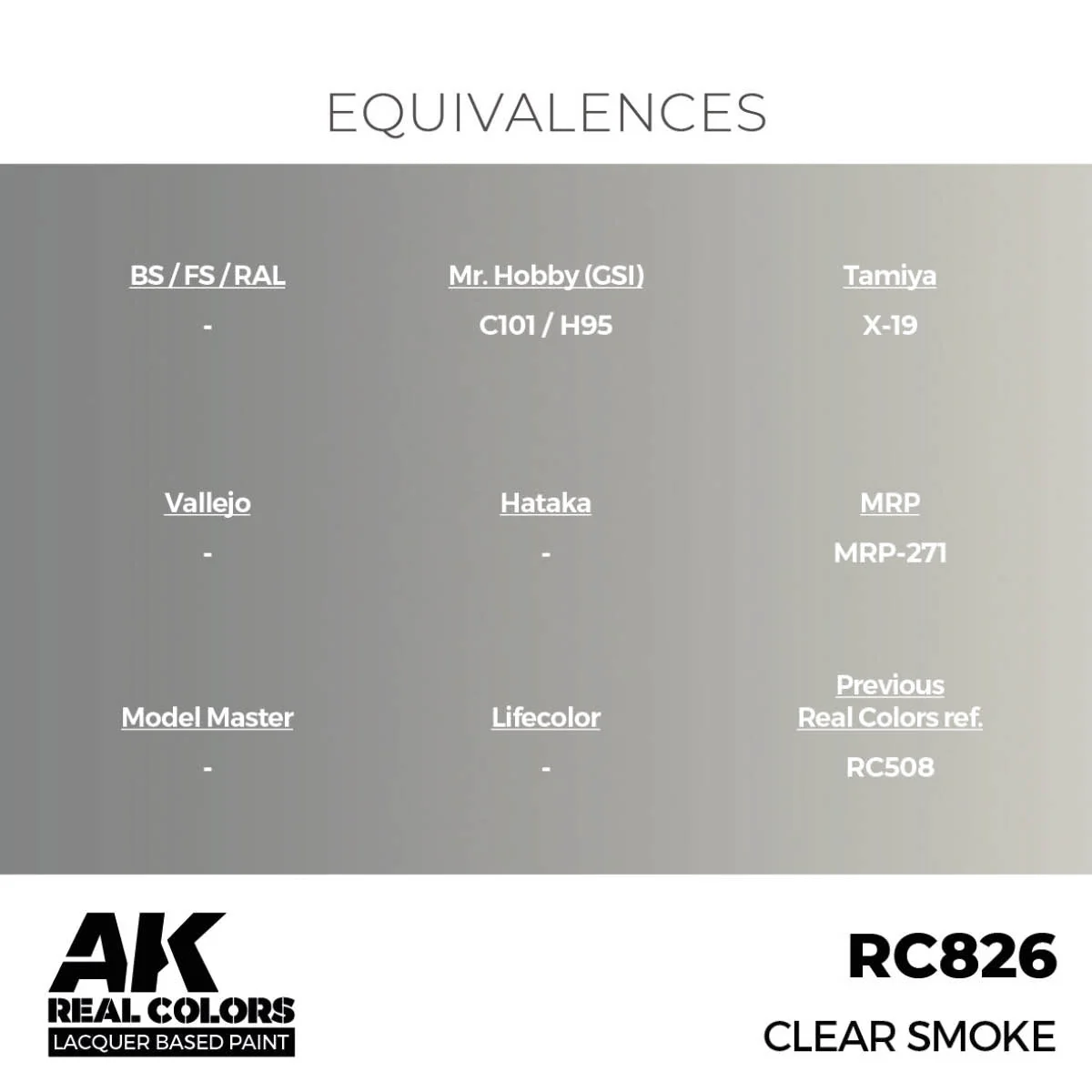 AK Interactive Real Colors - Clear Smoke 17ml. (RC826) - Image 3