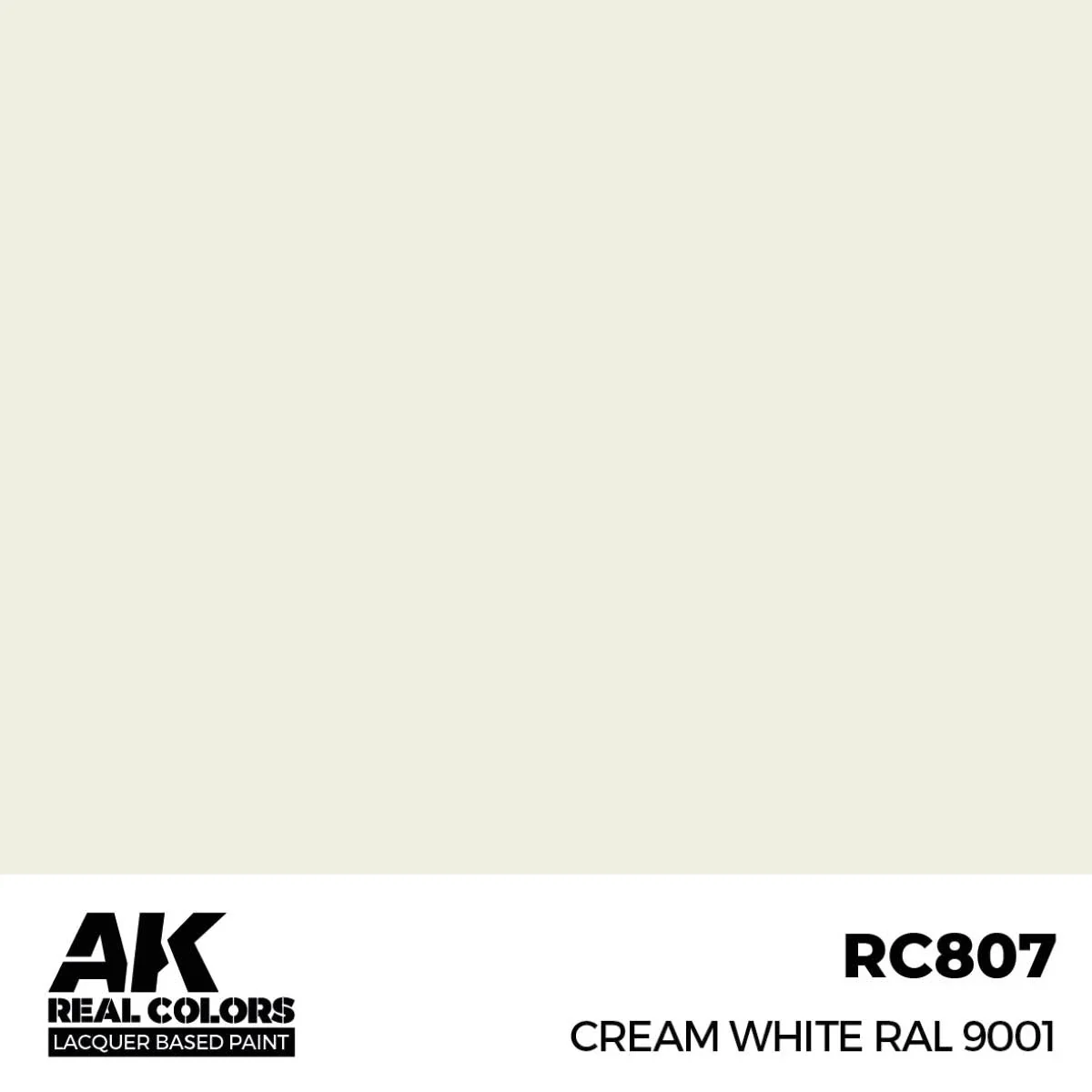 AK Interactive Real Colors - Cream White RAL 9001 17ml. (RC807) - Image 2