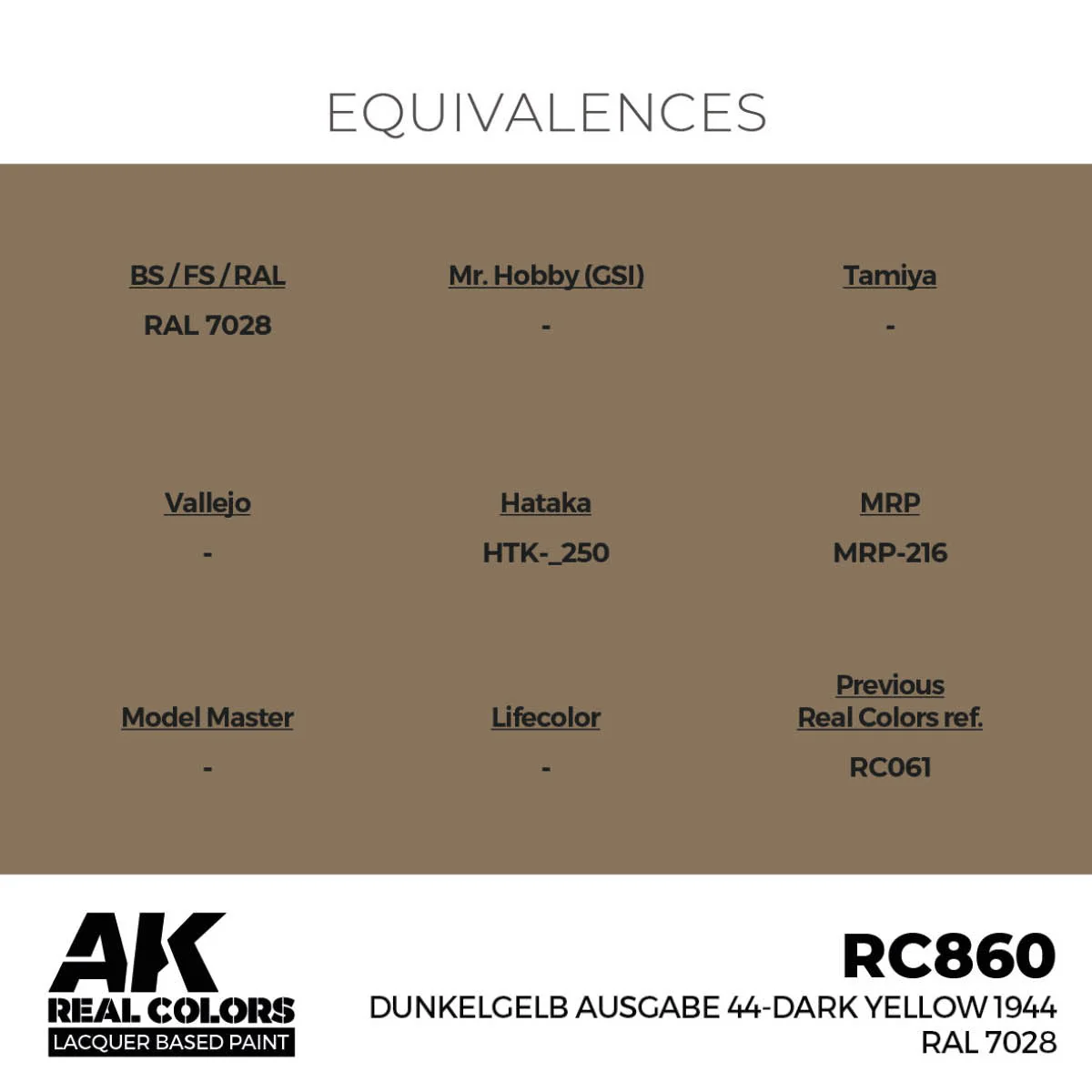 AK Interactive Real Colors - Dunkelgelb Ausgabe 44-Dark Yellow 1944 RAL 7028 (RC860) - Image 3