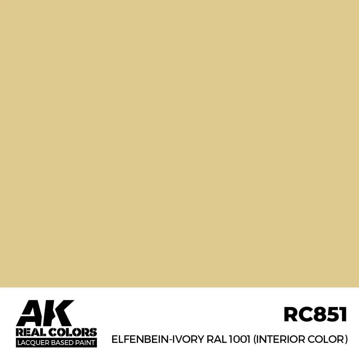 AK Interactive Real Colors - Elfenbein-Ivory RAL 1001 (Interior Color) (RC851) - Image 2