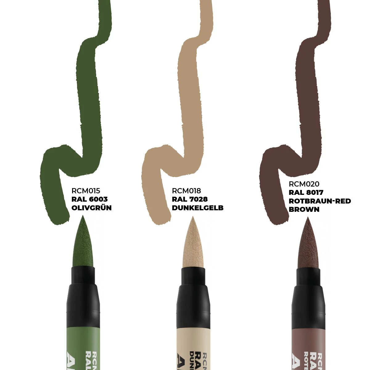 AK Interactive Real Colors Markers - Late German AFV Camo Colours (RCM108) - Image 2