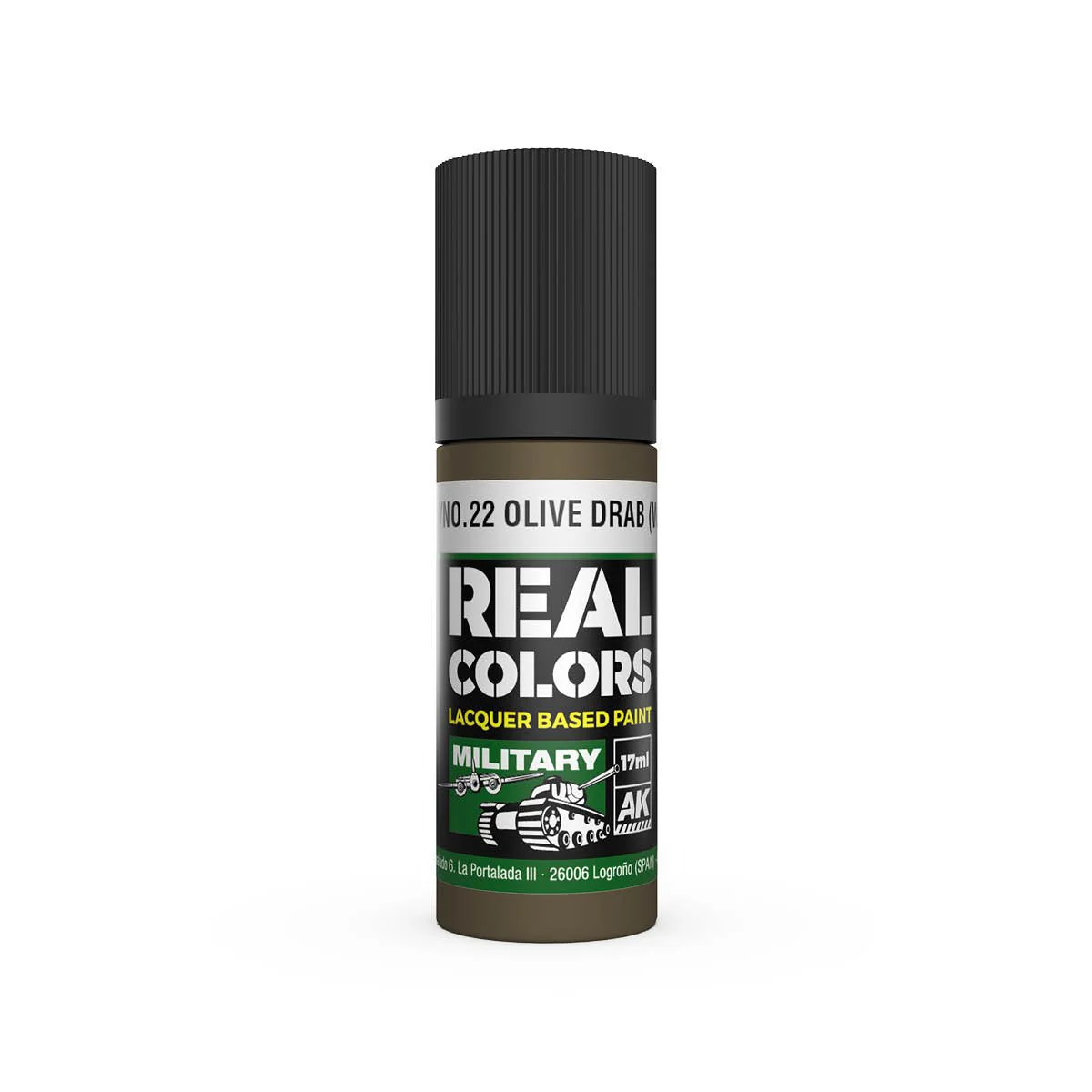 AK Interactive Real Colors - No.9/No.22 Olive Drab (WWII) (RC883)