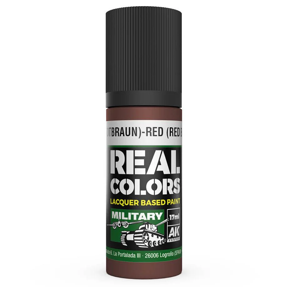 AK Interactive Real Colors - Rot (Rotbraun)-Red (Red Brown) RAL 8013 (RC863)