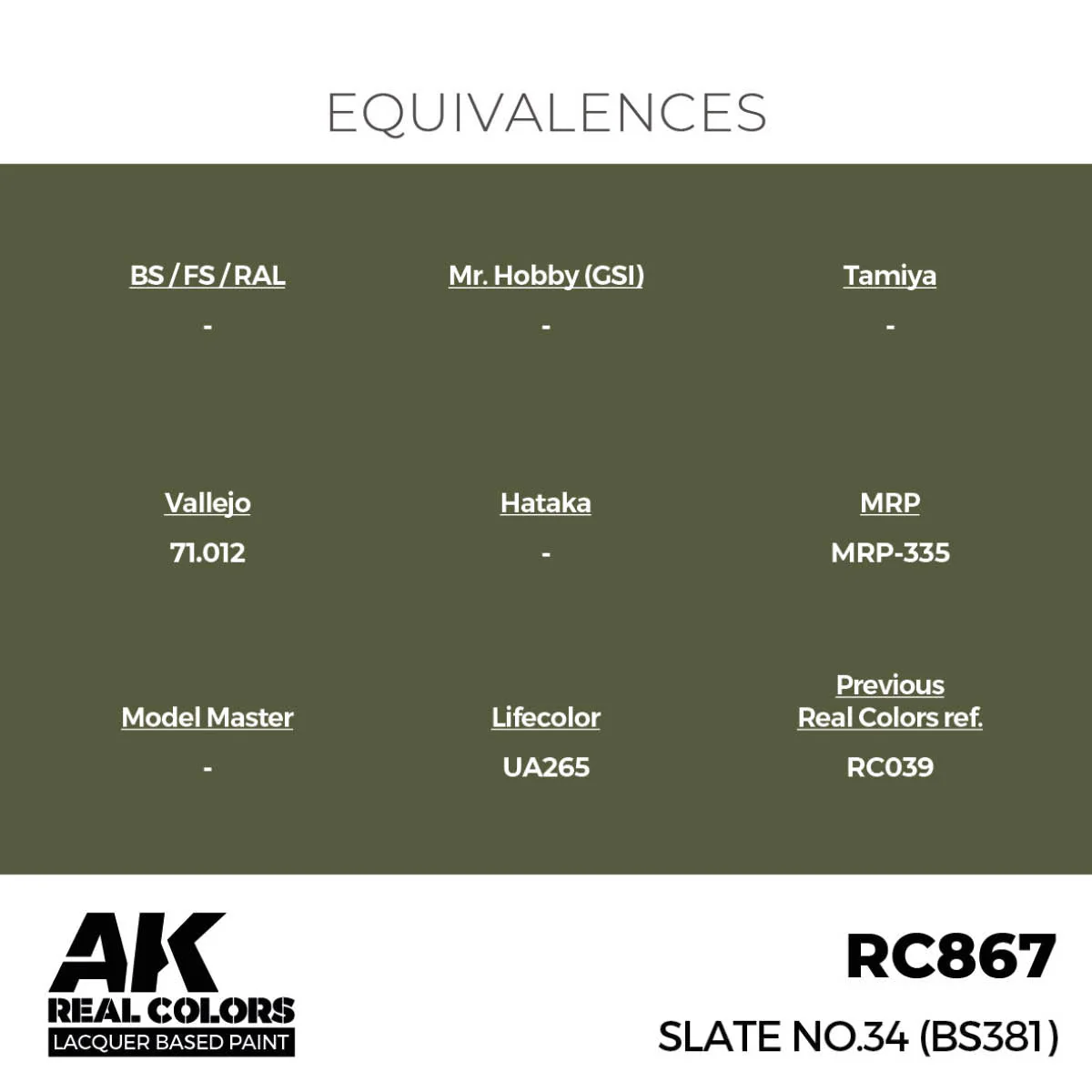 AK Interactive Real Colors - Slate No.34 (BS381) (RC867) - Image 3