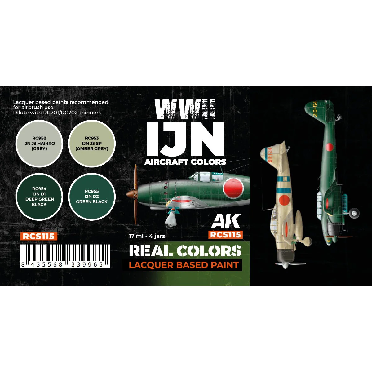 AK Interactive Real Colors - WWII IJN Aircraft Set (RCS115) - Image 2