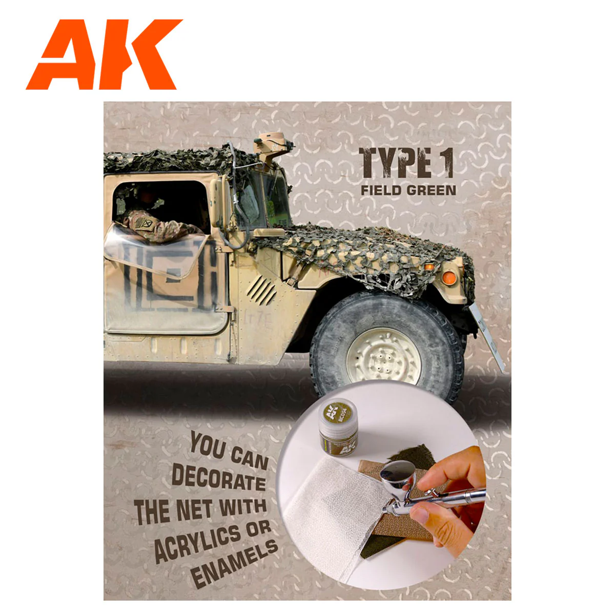 AK Interactive Regular Mimetic Net Type 1 (Field Green) (AK8066) - Image 2