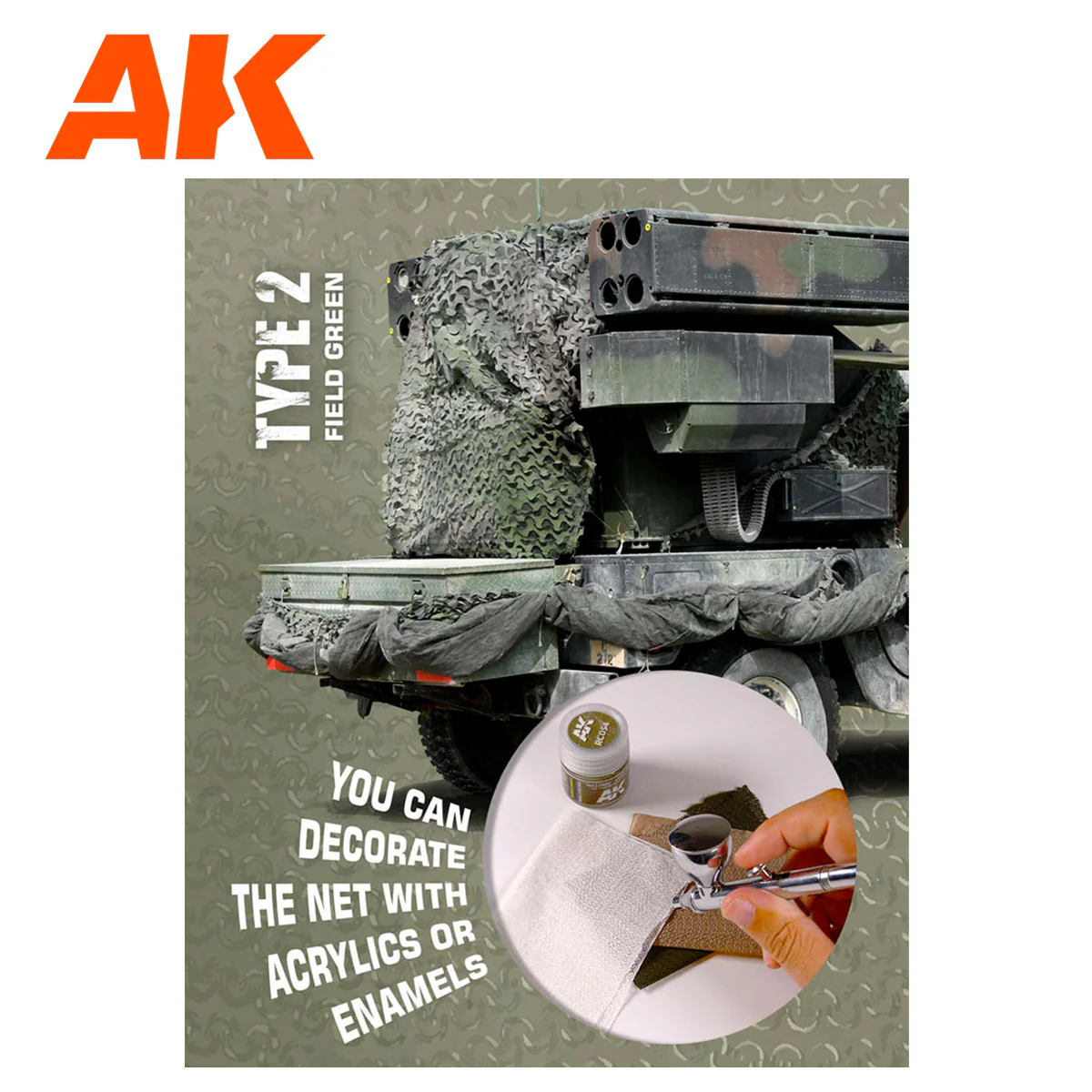AK Interactive Regular Mimetic Net Type 2 (Field Green) (AK8067) - Image 2