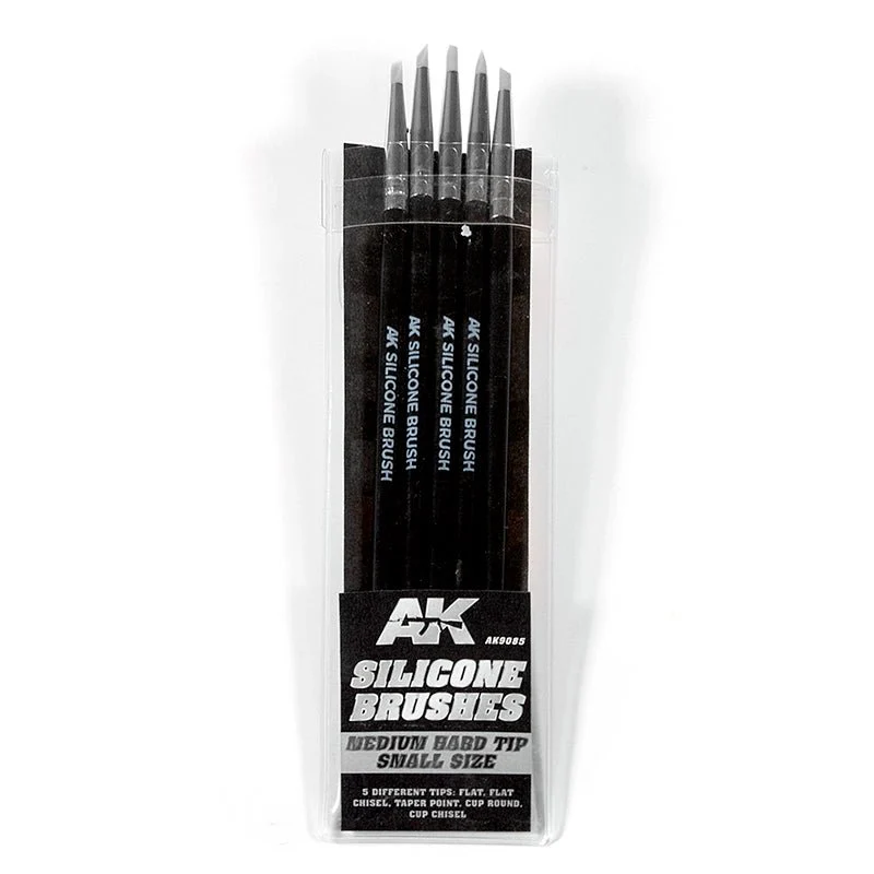 AK Interactive Silicone Brushes Hard Tip Medium (AK9085)