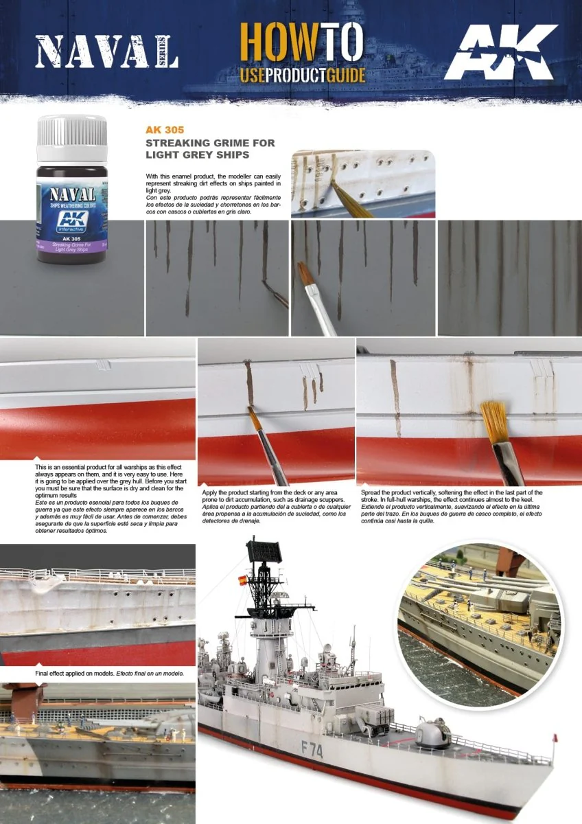 AK Interactive - Streaking Grime for Light Grey Ships (AK305) - Image 2