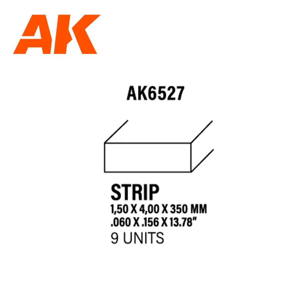 AK Interactive - Strips 1.50 X 4.00 X 350mm - Styrene Strip (AK6527) - Image 3