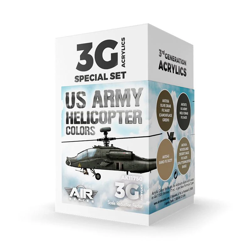 AK Interactive - US Army Helicopter Colors Set 3G (AK11750)