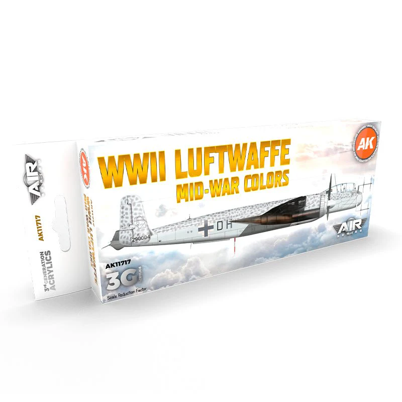 AK Interactive - WWII Luftwaffe Mid-War Colors Set 3G (AK11717)
