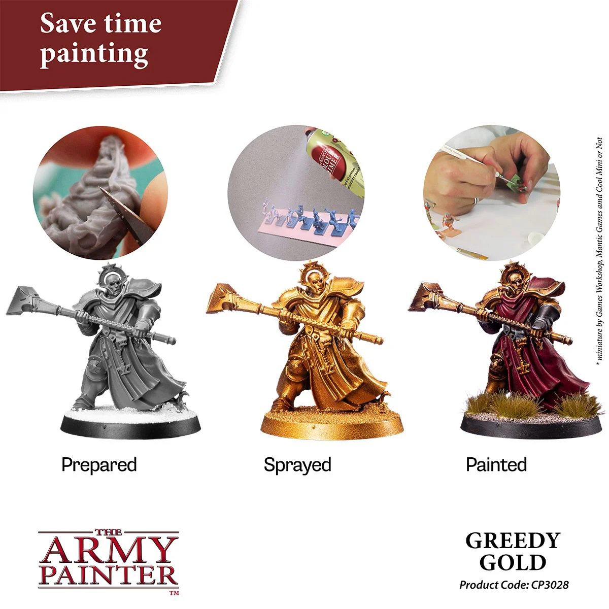 Army Painter Colour Primer - Greedy Gold (400ml) - Image 2
