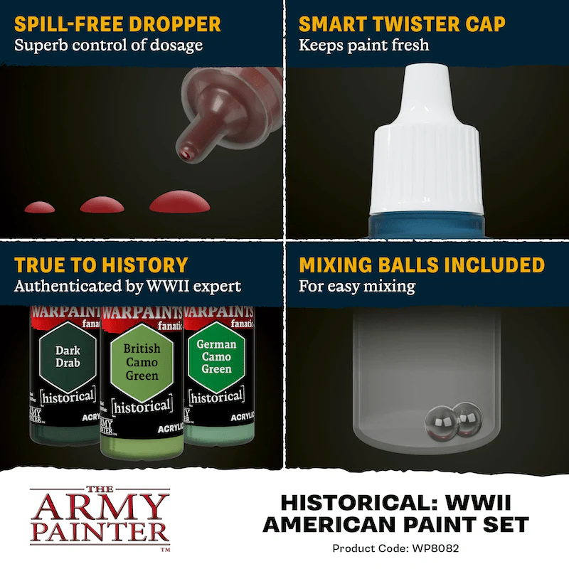 Army Painter Historical: WWII American Paint Set - Image 4