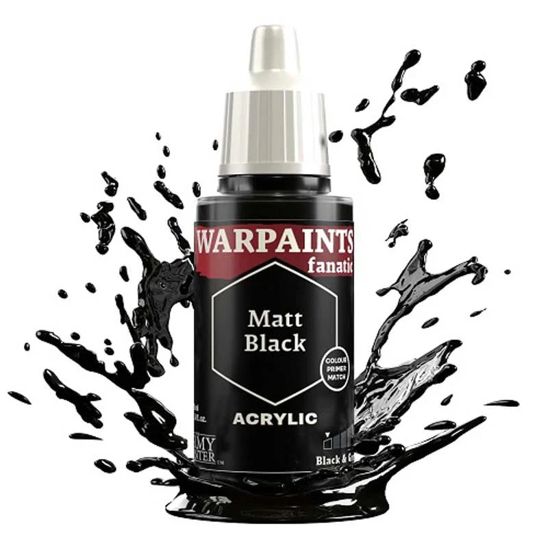 Army Painter Warpaints Fanatic: Matt Black 18ml - Image 2