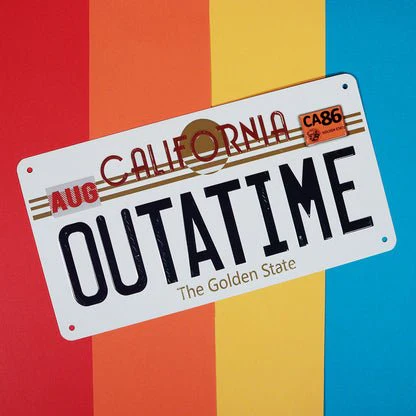 Back To The Future Replica Number Plate Tin Sign - Image 3