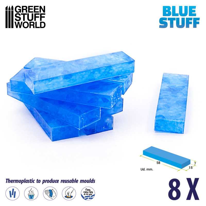 Green Stuff World - Blue Stuff Mold (8 Bars) - Image 2