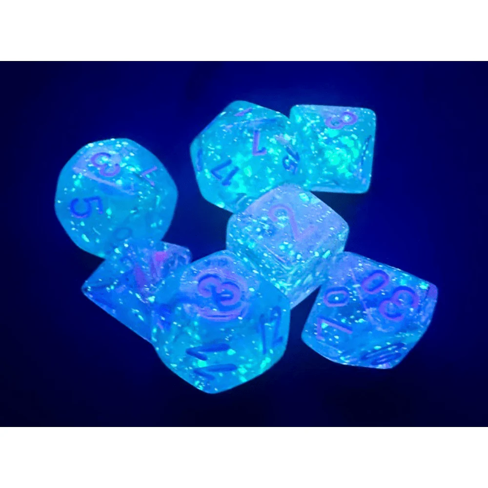 Chessex - Mini Nebula Polyhedral 7 Die Set - Wisteria White