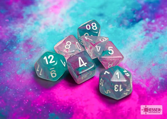 Chessex - Nebula Polyhedral 7 Dice Set - Luminary Wisteria & White - Image 2