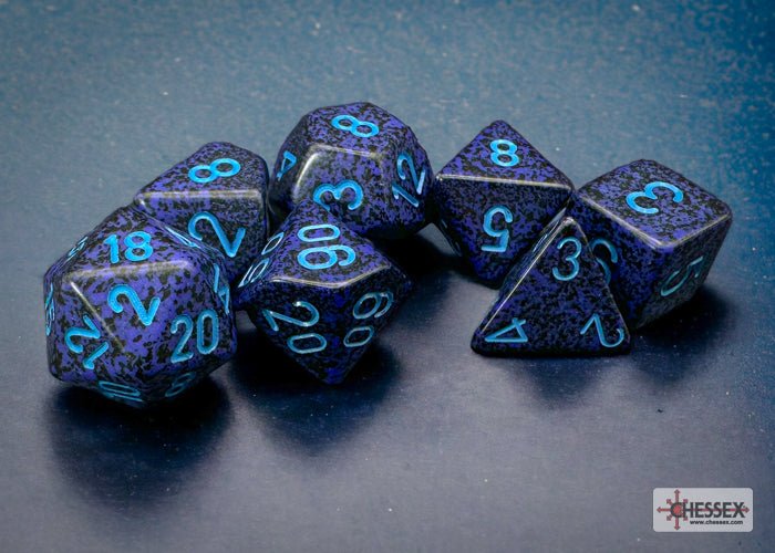 Chessex - Speckled Polyhedral 7 Dice Set - Cobalt - Image 2