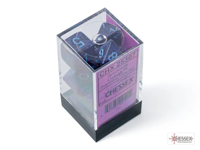 Chessex - Speckled Polyhedral 7 Dice Set - Cobalt - Image 3