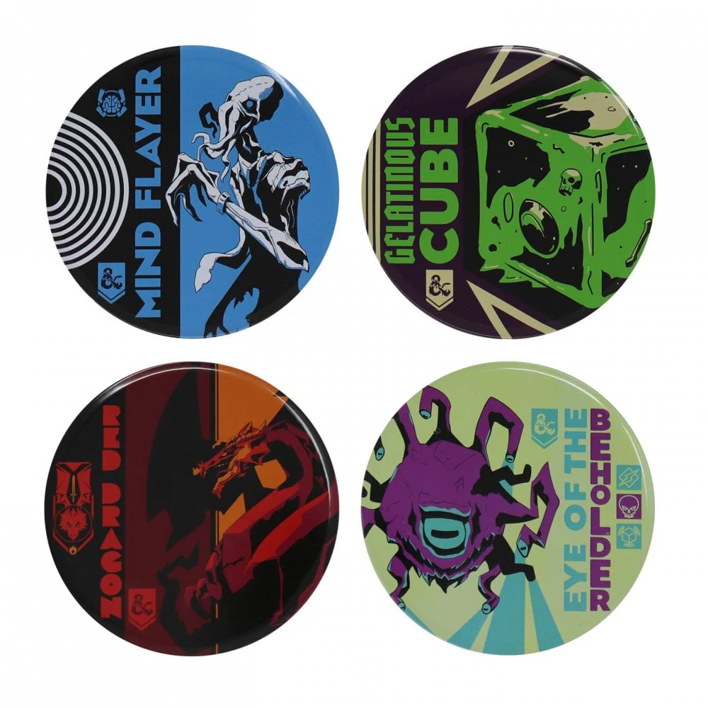 D&D - Monsters Set of 4 Metal Coasters - Image 3