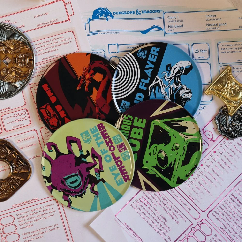 D&D - Monsters Set of 4 Metal Coasters - Image 4