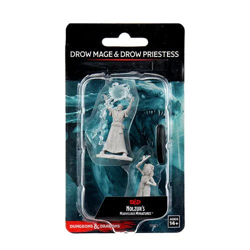 D&D Nolzurs Marvelous Miniatures: Drow Mage & Drow Priestess - Wave 12