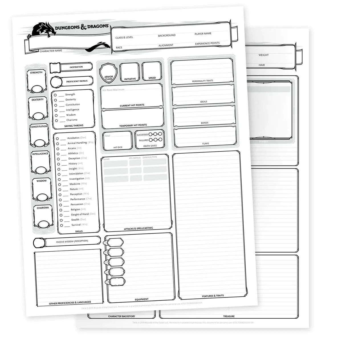 Dungeons & Dragons - Character Sheets - Image 2