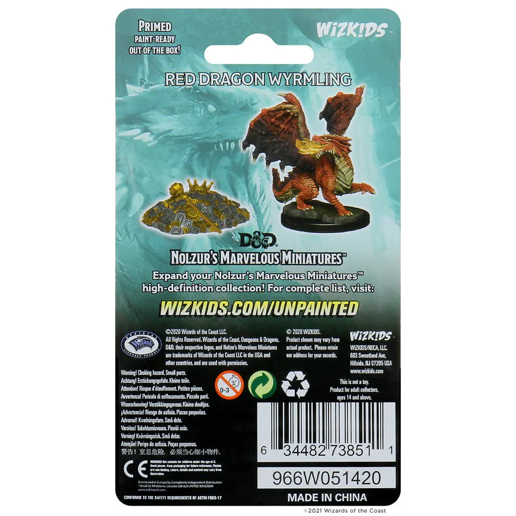 Dungeons & Dragons Nolzur's Marvelous Miniatures - Red Dragon Wyrmling (W10) - Image 2