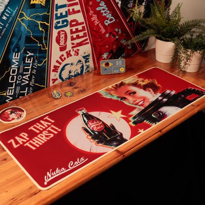 Fallout Nuka-Cola XL Desk Pad and Coaster Set - Image 2