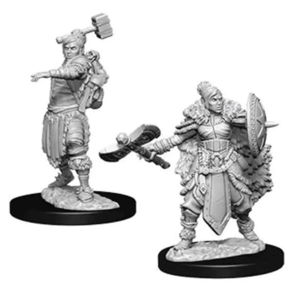 Female Half-Orc Barbarian: D&D Nolzur's Marvelous Unpainted Miniatures (W9)